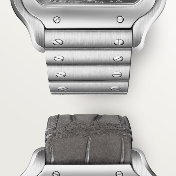Santos de Cartier watch Large model, automatic, dual time zone, steel