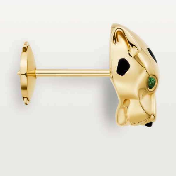 Panthère de Cartier earrings Yellow gold, lacquer, tsavorite garnets, onyx