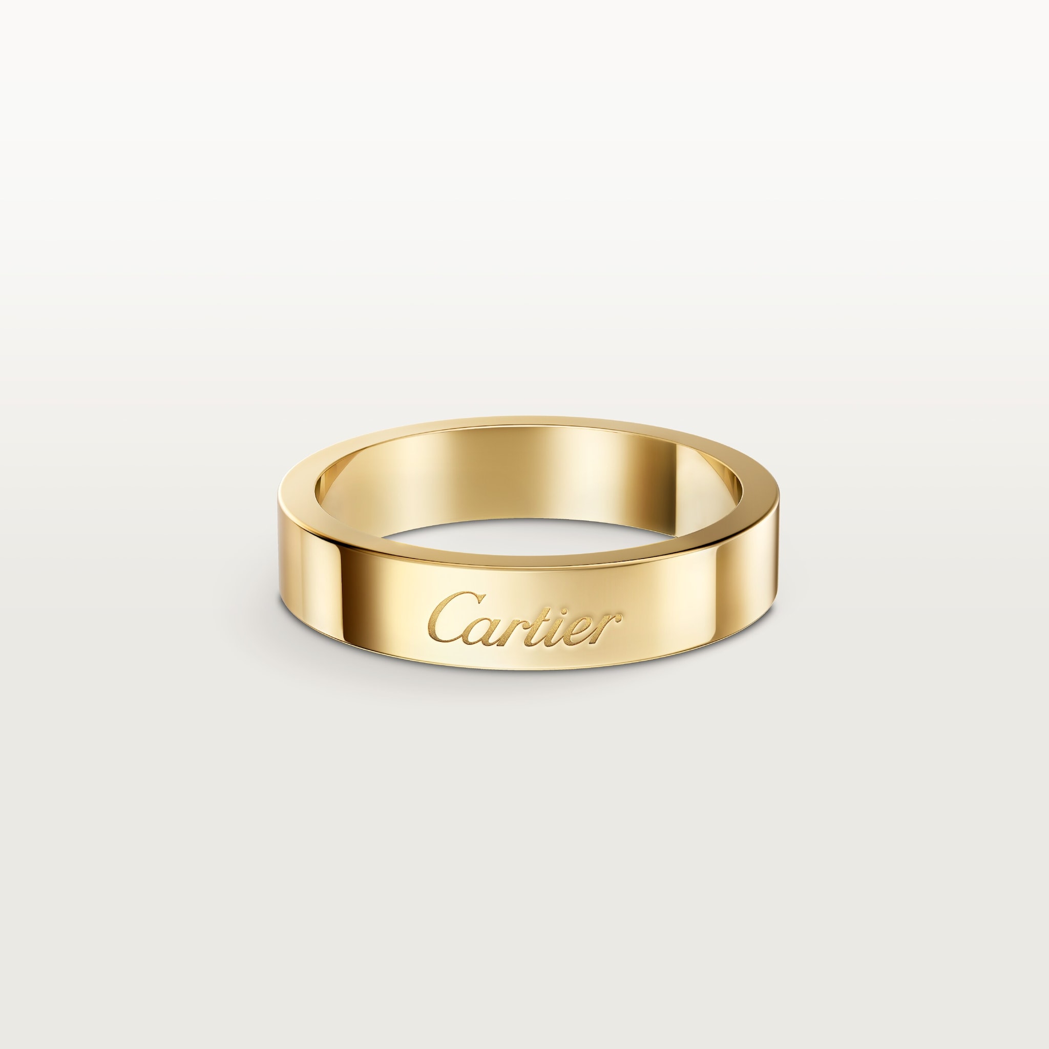 C de Cartier wedding ring, width 4 mmYellow gold