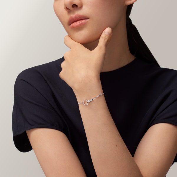 Love bracelet, on chain White gold