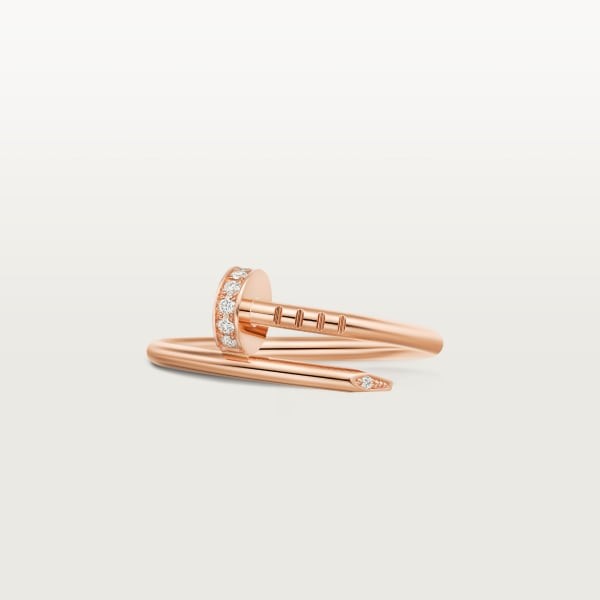 Juste un Clou ring, small model, diamonds Rose gold, diamonds
