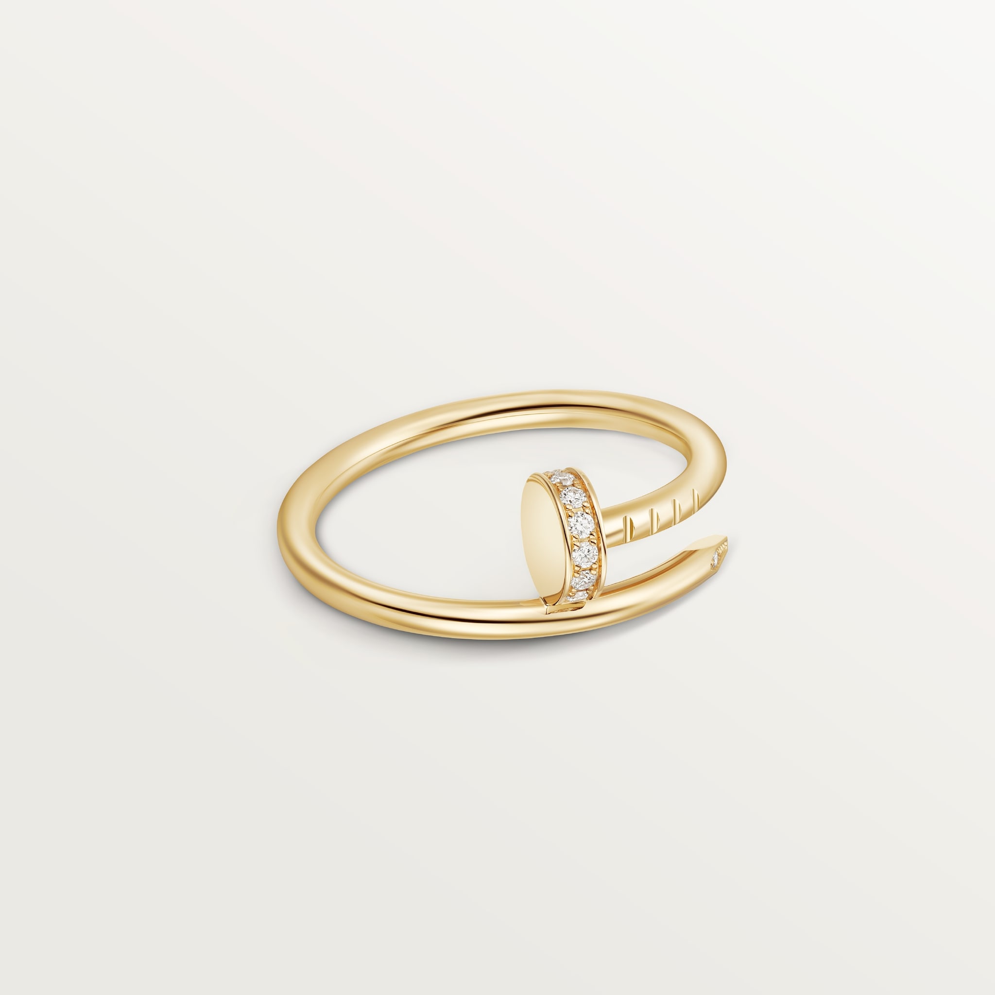 Juste un Clou ring, small model, diamondsYellow gold, diamonds
