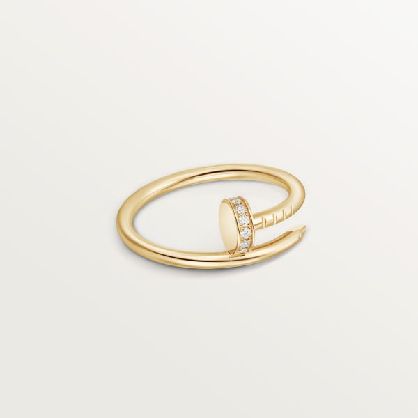Juste un Clou ring, small model, diamonds Yellow gold, diamonds