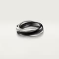 Trinity ring, ceramic, classic model White gold, ceramic