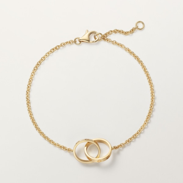 Love bracelet, on chain Yellow gold