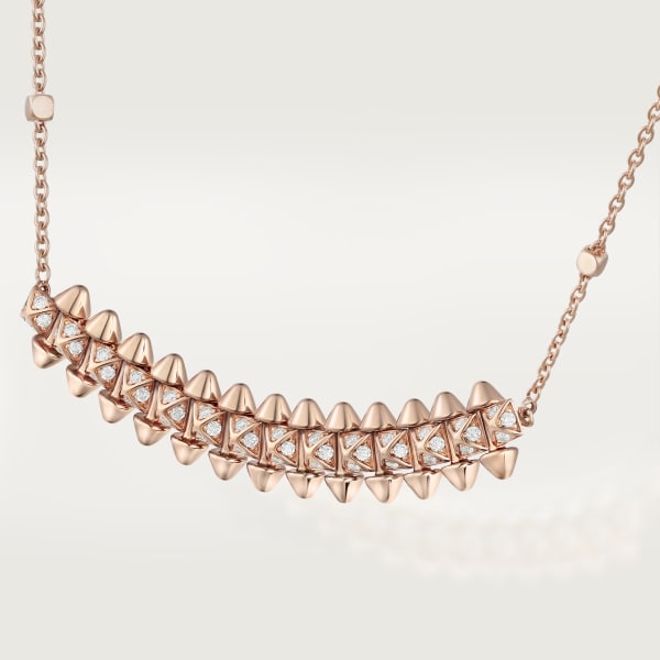 Clash de Cartier necklace Rose gold, diamonds