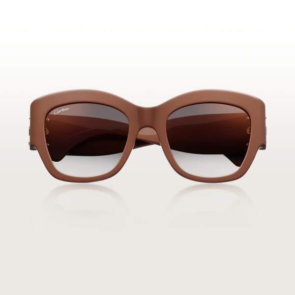 C de Cartier Sunglasses Caramel acetate, grey lenses