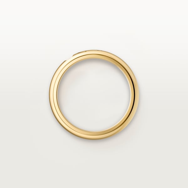 C de Cartier wedding ring, 4 mm width, 1 diamond Yellow gold, diamond
