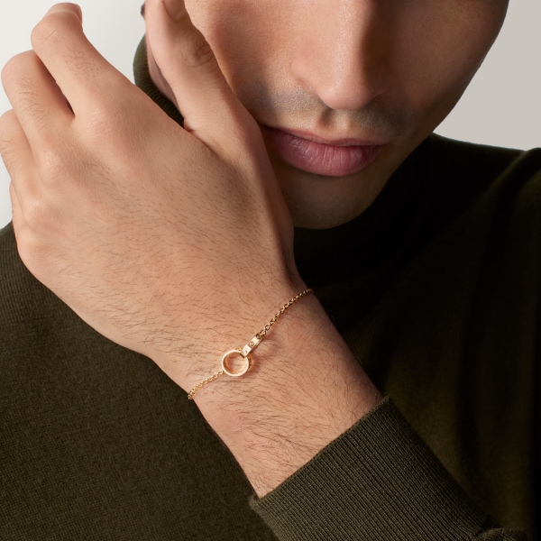 Love bracelet, on chain Yellow gold
