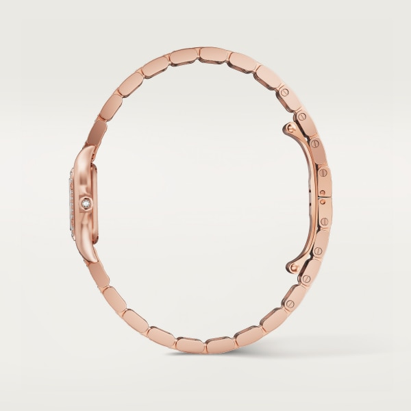 Panthère de Cartier watch Mini model, quartz movement, rose gold, diamonds