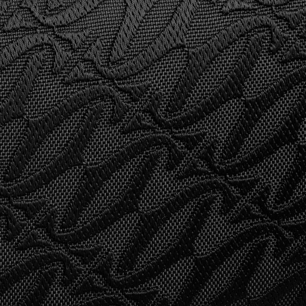 Hobo bag, C de Cartier Black textured calfskin, embroidery, golden finish