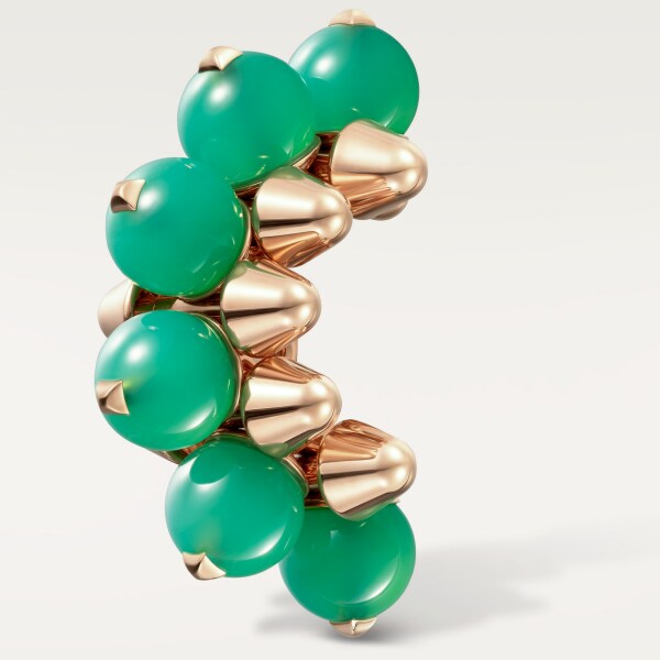 Clash de Cartier single earring, XL model Pink gold, chrysoprase