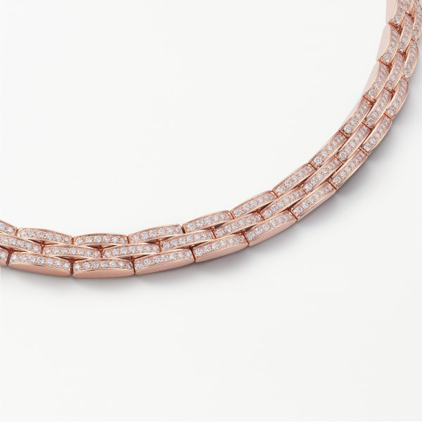 Maillon Panthère necklace Rose gold, diamonds