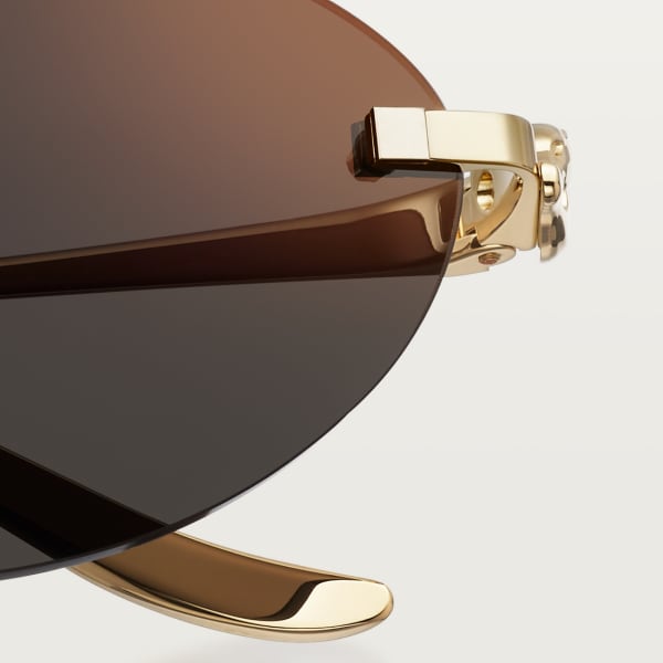 Panthère de Cartier, Sunglasses Smooth golden-finish metal, grey lenses