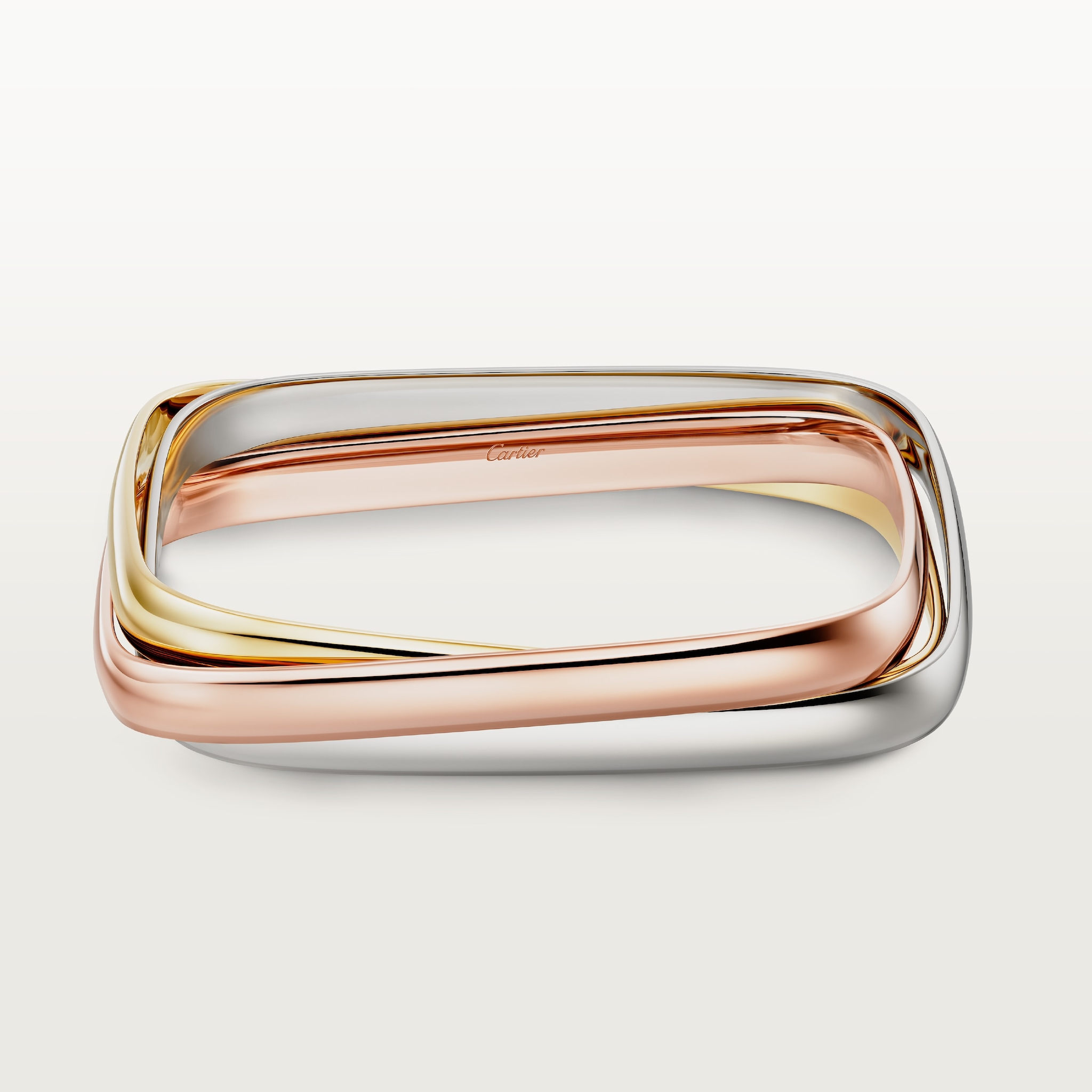 Trinity cushion bracelet White gold, yellow gold, rose gold
