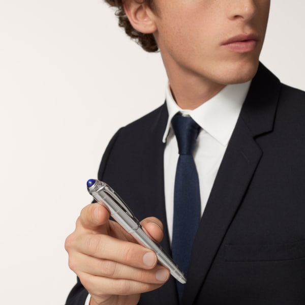 R de Cartier pen Engraved metal, palladium finish