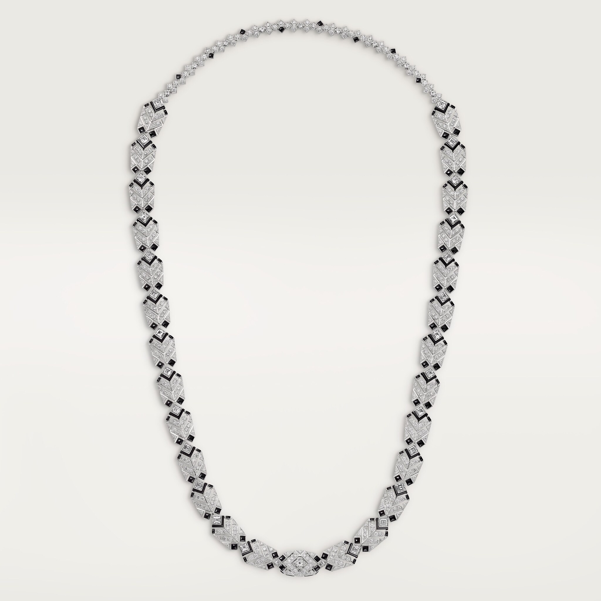 Polymorph necklaceWhite gold, onyx, diamonds
