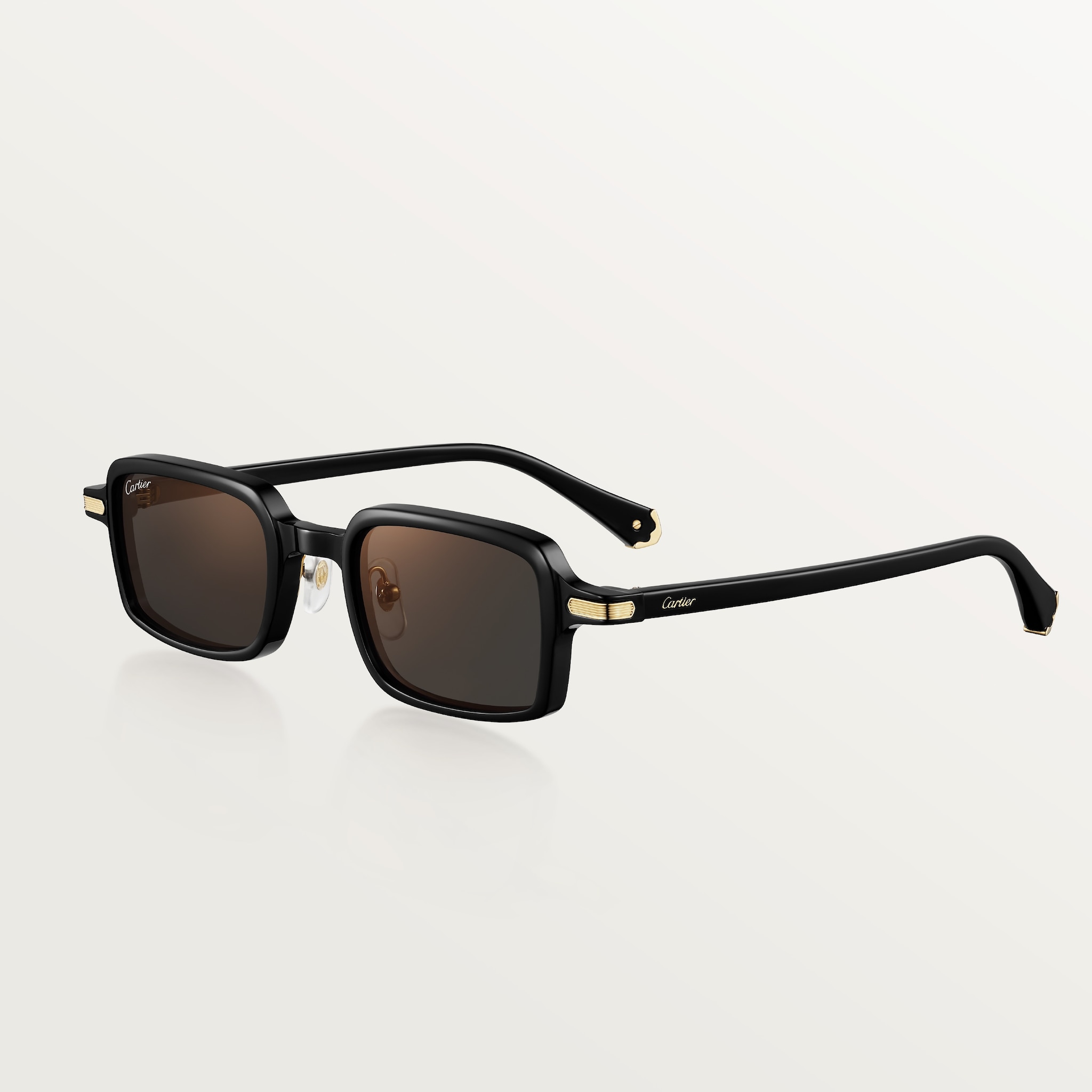 Première de Cartier SunglassesBlack acetate, grey lenses