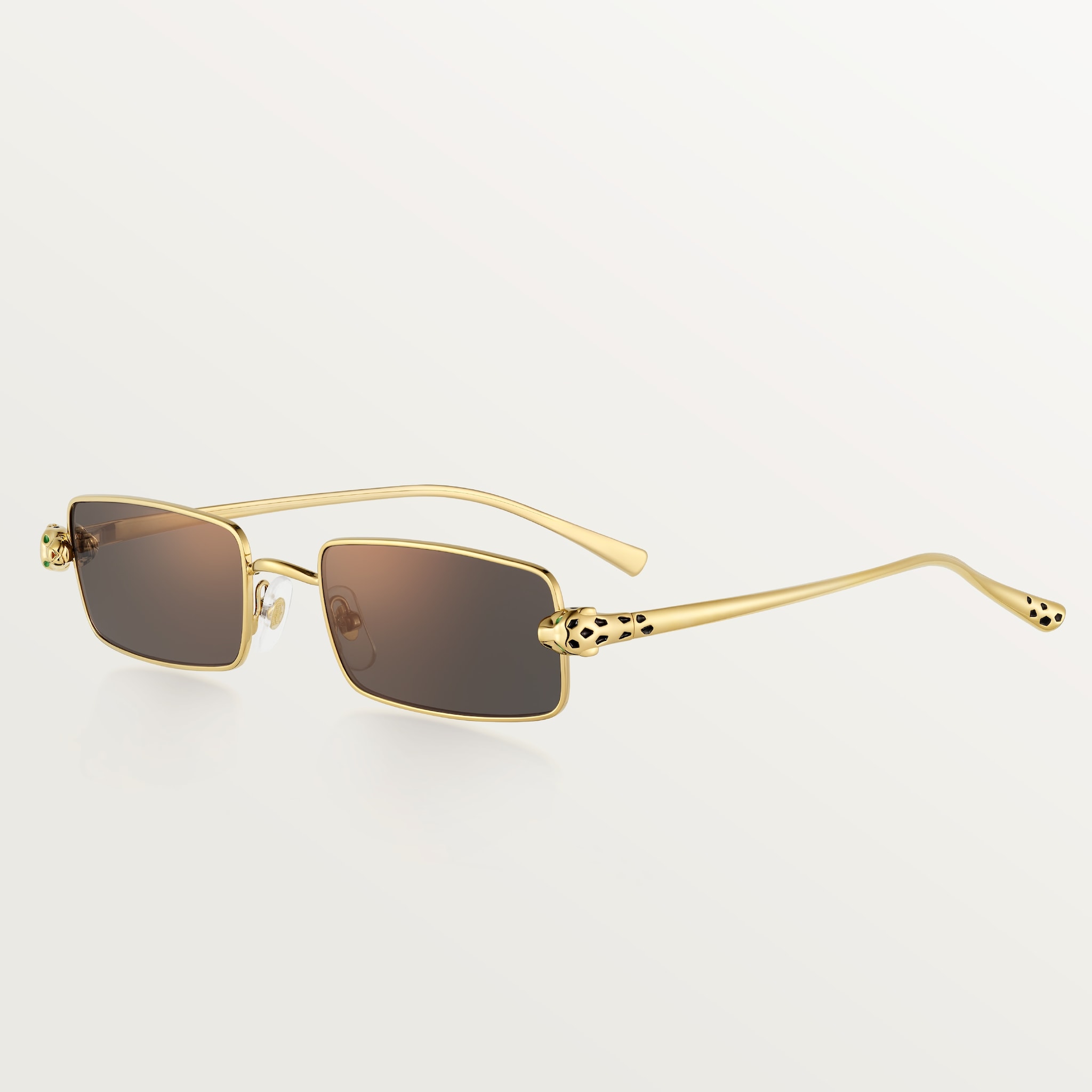 Panthère de Cartier SunglassesSmooth golden-finish metal, grey lenses