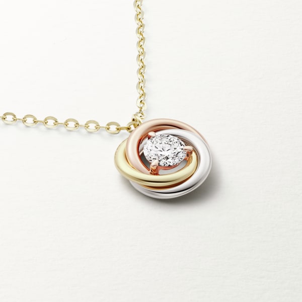 Trinity necklace White gold, yellow gold, rose gold, diamonds