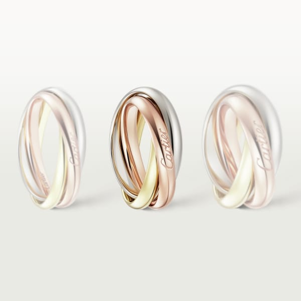 Trinity ring, classic model White gold, yellow gold, rose gold