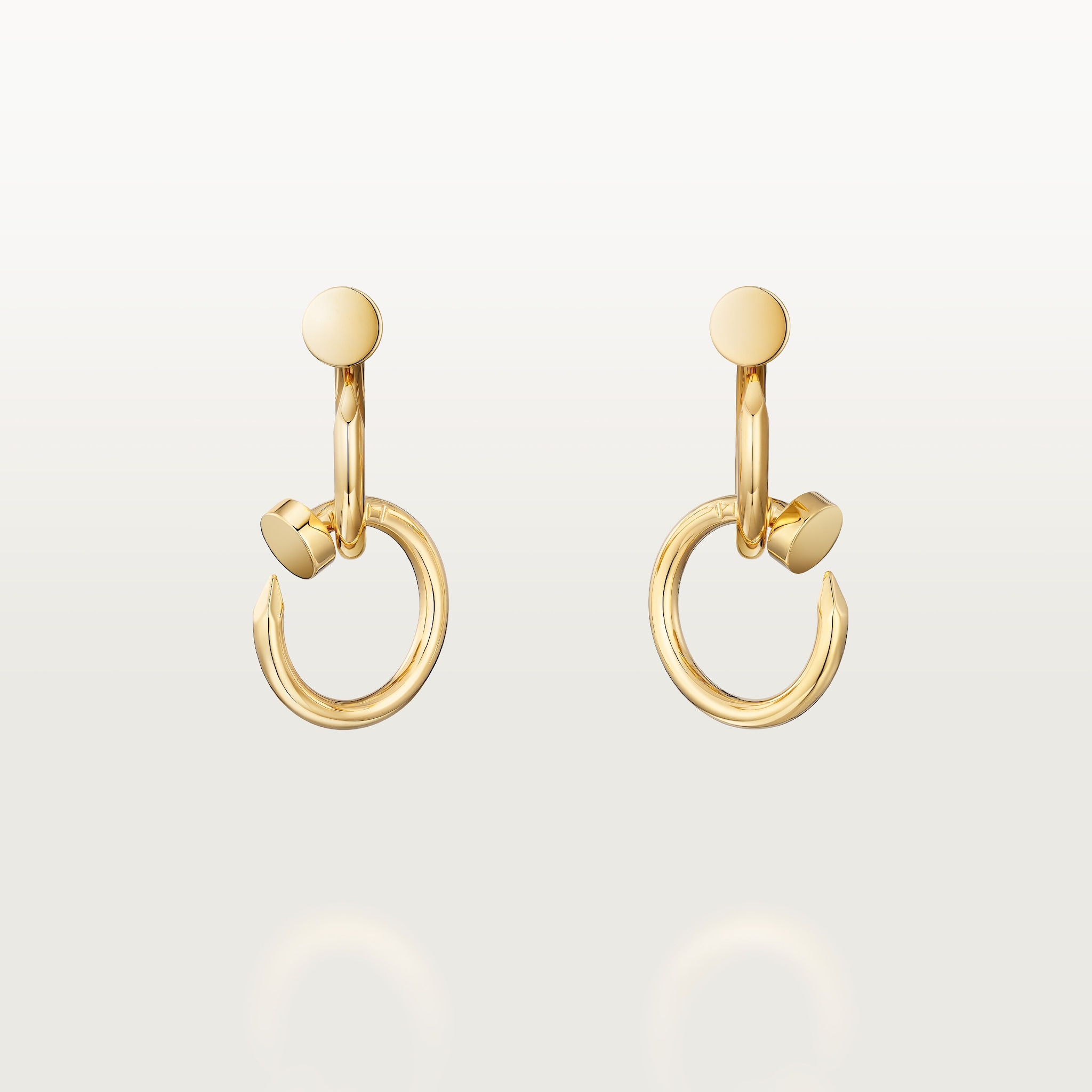 Juste un Clou earrings, doubleYellow gold