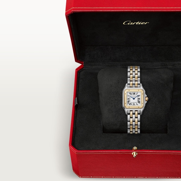 Panthère de Cartier watch Small model, quartz movement, yellow gold, steel
