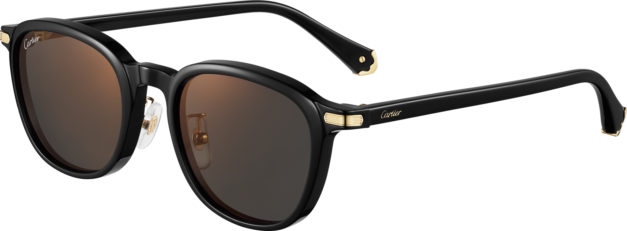 Première de Cartier SunglassesBlack acetate, grey lenses