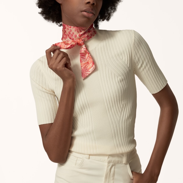 Fauna and flora headband Pink silk twill