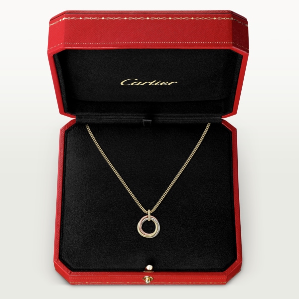 Trinity necklace, medium model, diamonds White gold, yellow gold, rose gold, diamonds
