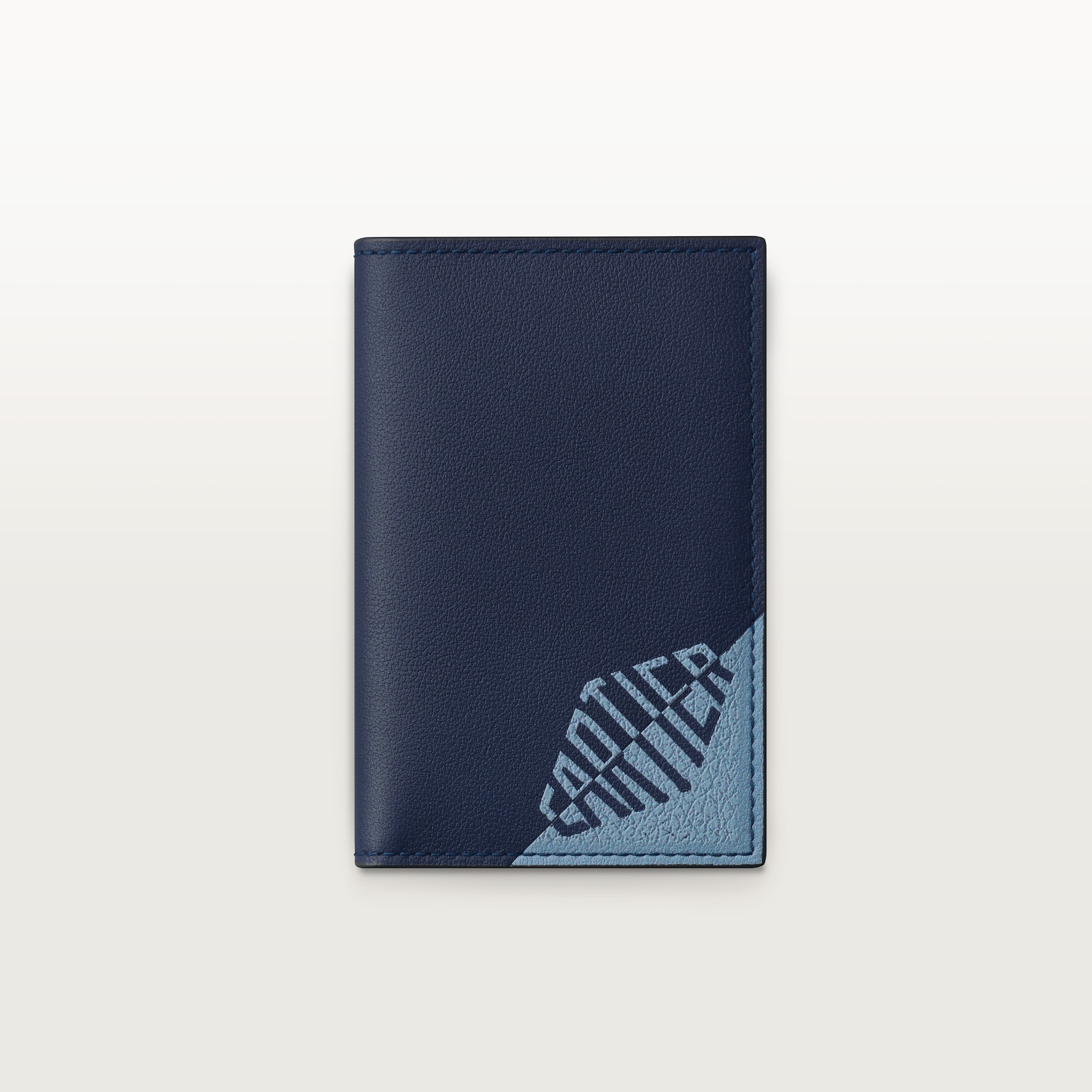 4 credit card holder, Cartier Losange ShadowNavy and sky blue calfskin