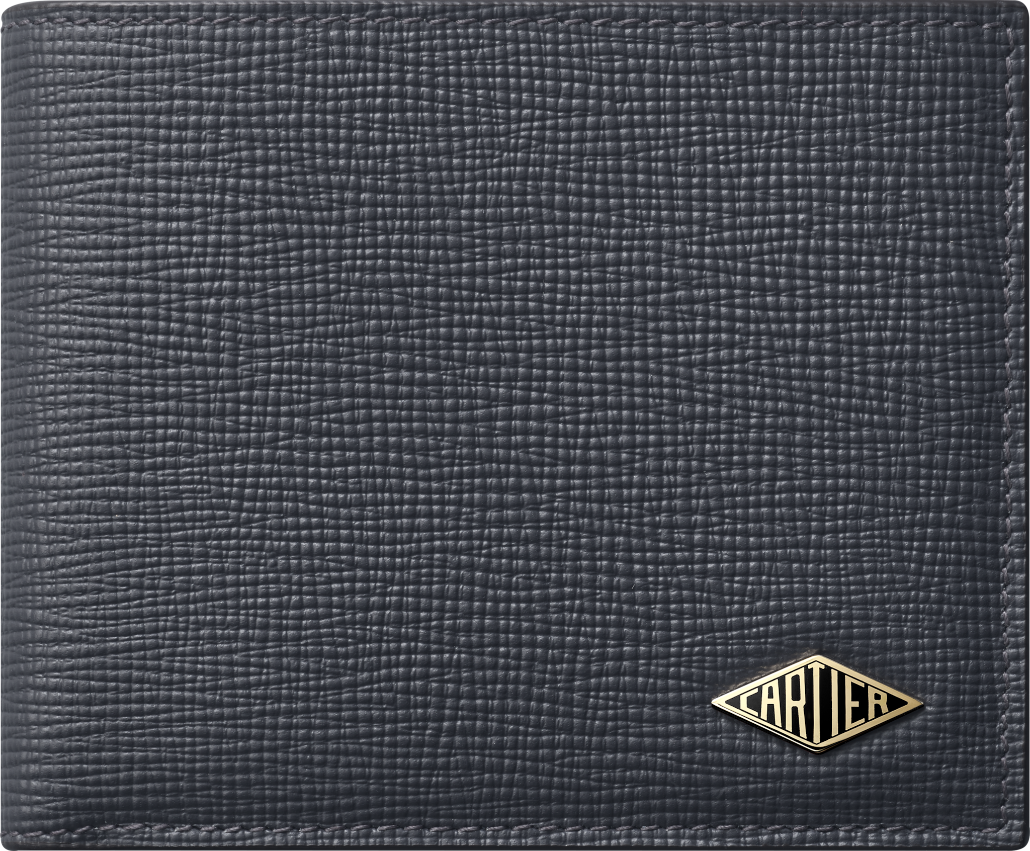 Cartier Losange Small Leather Goods, Card holderSlate grey and sky blue grained calfskin, golden finish and slate grey enamel