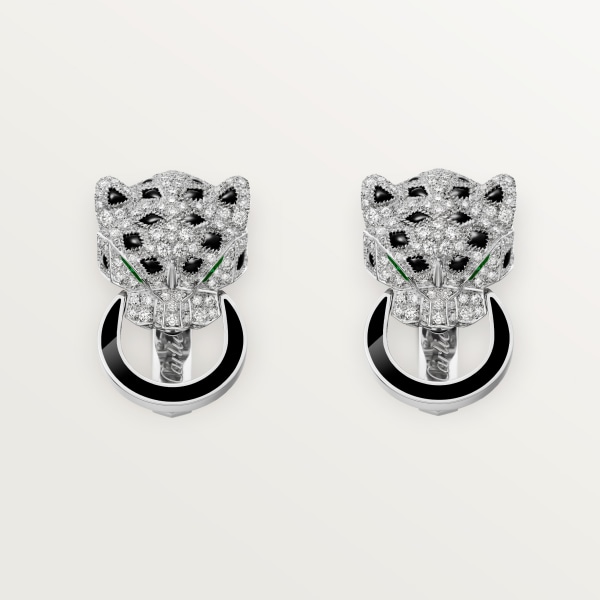 Panthère de Cartier cufflinks White gold, emeralds, onyx, diamonds