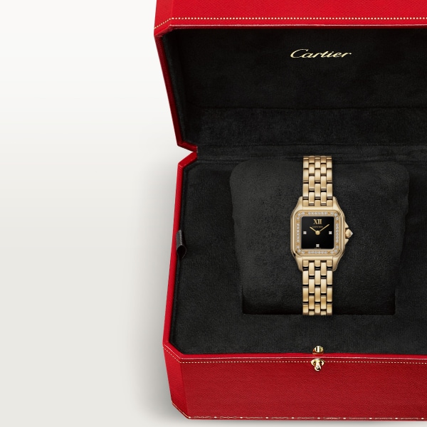 Panthère de Cartier watch, small model Small model, quartz movement, yellow gold, diamonds