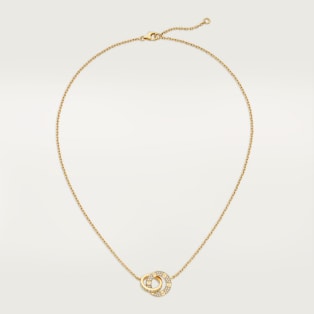 <span class='lovefont'>A </span> necklace, paved Yellow gold, diamonds