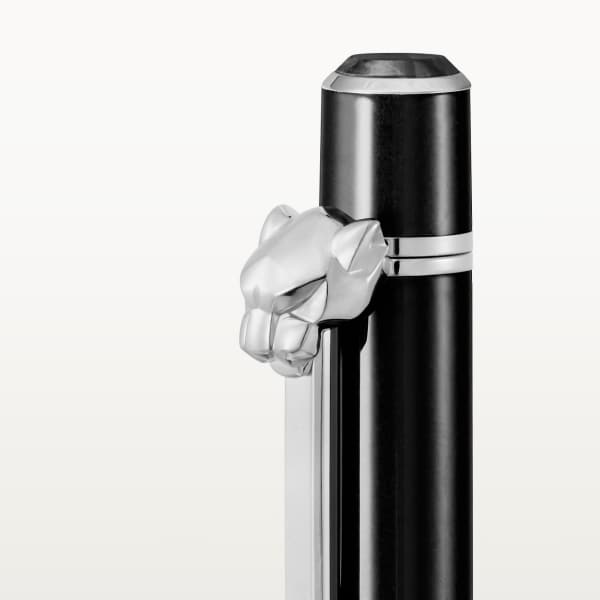 Panthère de Cartier ballpoint pen Small model, black lacquer, palladium finish