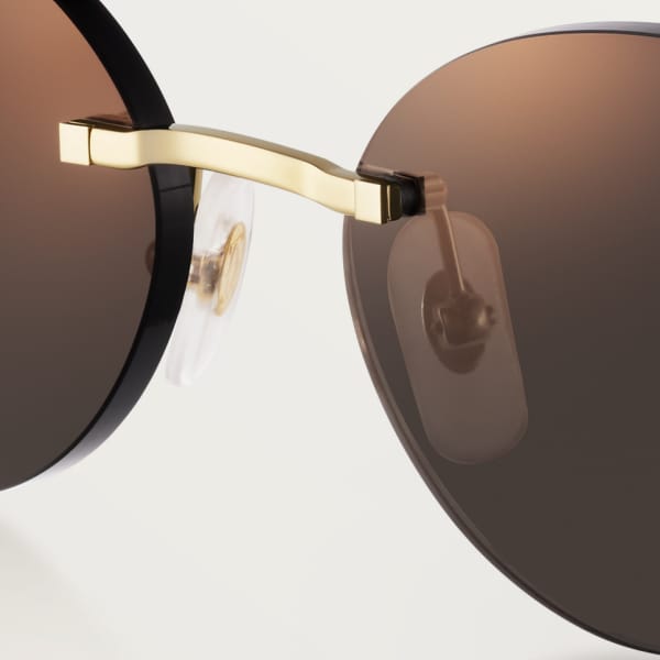 Panthère de Cartier, Sunglasses Smooth golden-finish metal, grey lenses