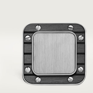 Santos de Cartier cufflinks Palladium-finish sterling silver and striated metal covered with anthracite grey PVD