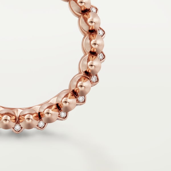 Clash de Cartier ring, small model, paved Rose gold, diamonds