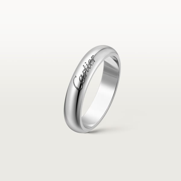 C de Cartier wedding ring, width 4 mm Platinum