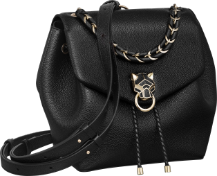 Backpack, Panthère Graphique de Cartier Black grained calfskin, golden finish