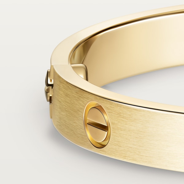 Love bracelet, classic model, brushed  Yellow gold, brushed finish