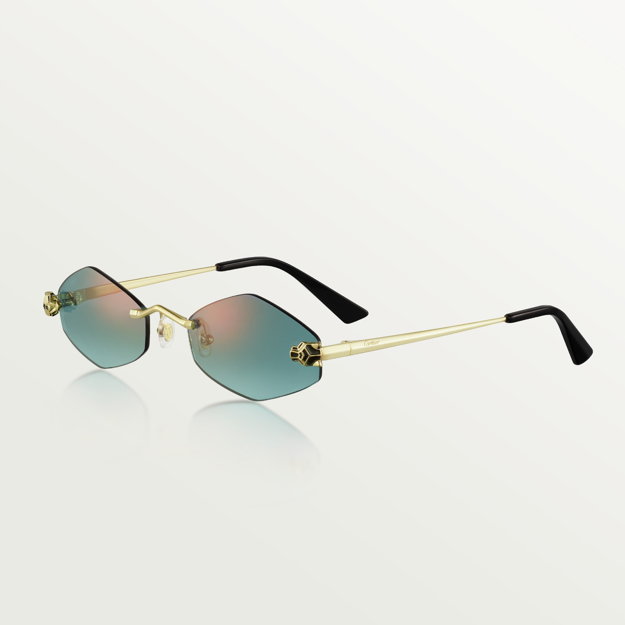 Panthère de Cartier sunglassesSmooth golden-finish metal, graduated green lenses