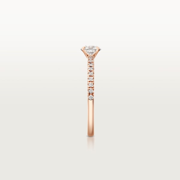 Etincelle de Cartier solitaire, brilliant-cut diamond, paved  Rose gold, diamonds