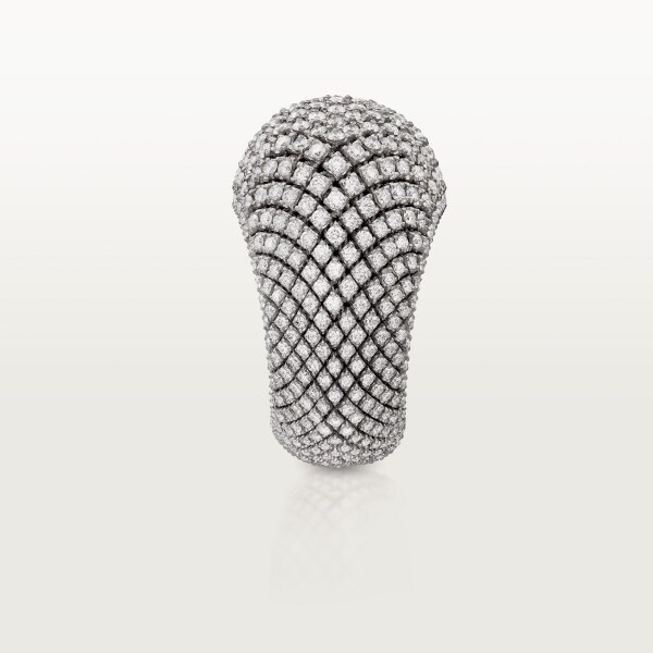 Coussin de Cartier戒指 白金，钻石