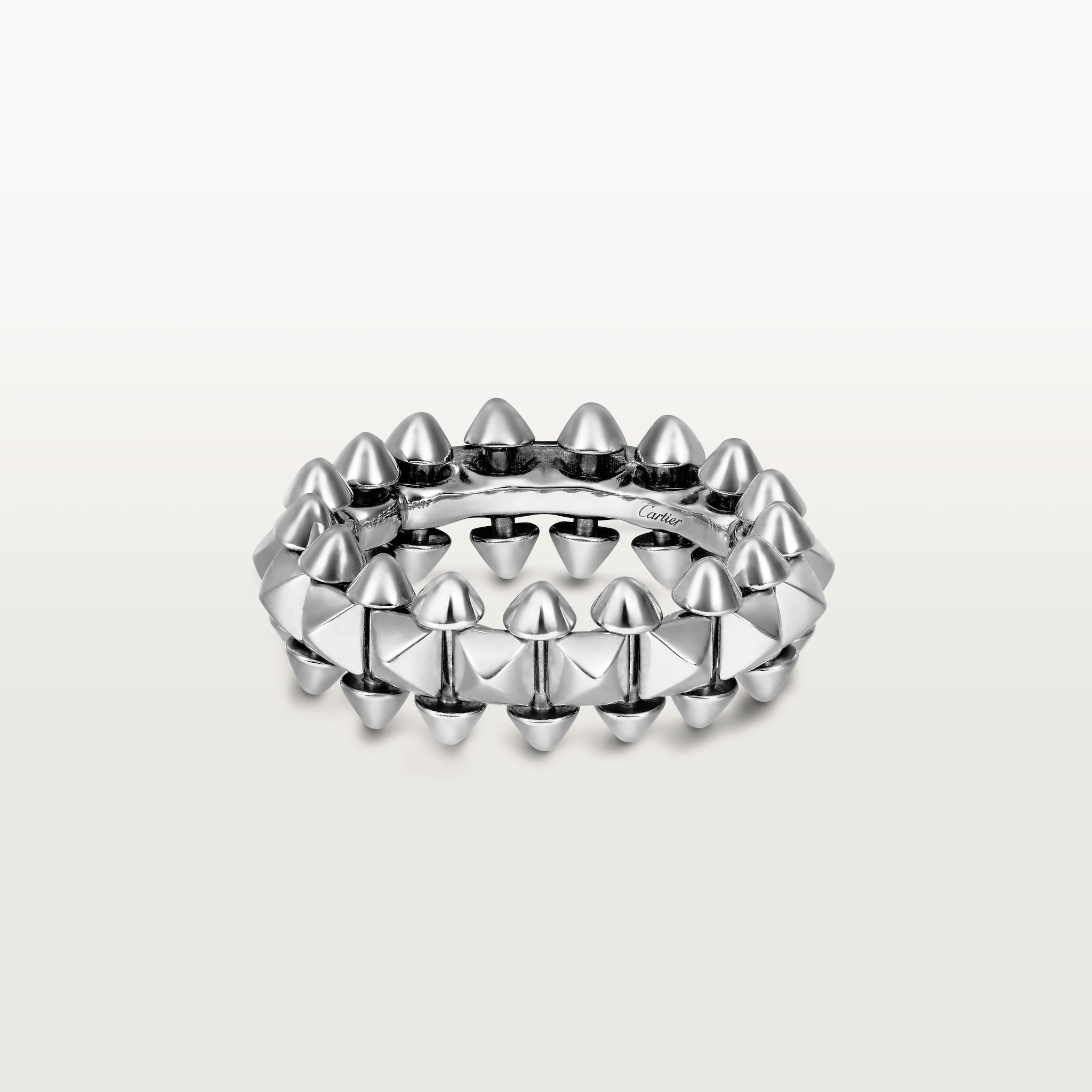 Clash de Cartier ring Medium ModelRhodium-finish white gold