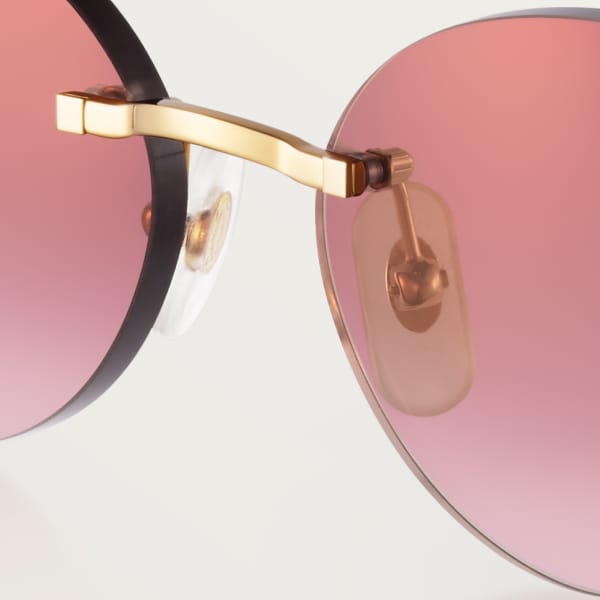 Panthère de Cartier, Sunglasses Smooth golden-finish metal, burgundy lenses