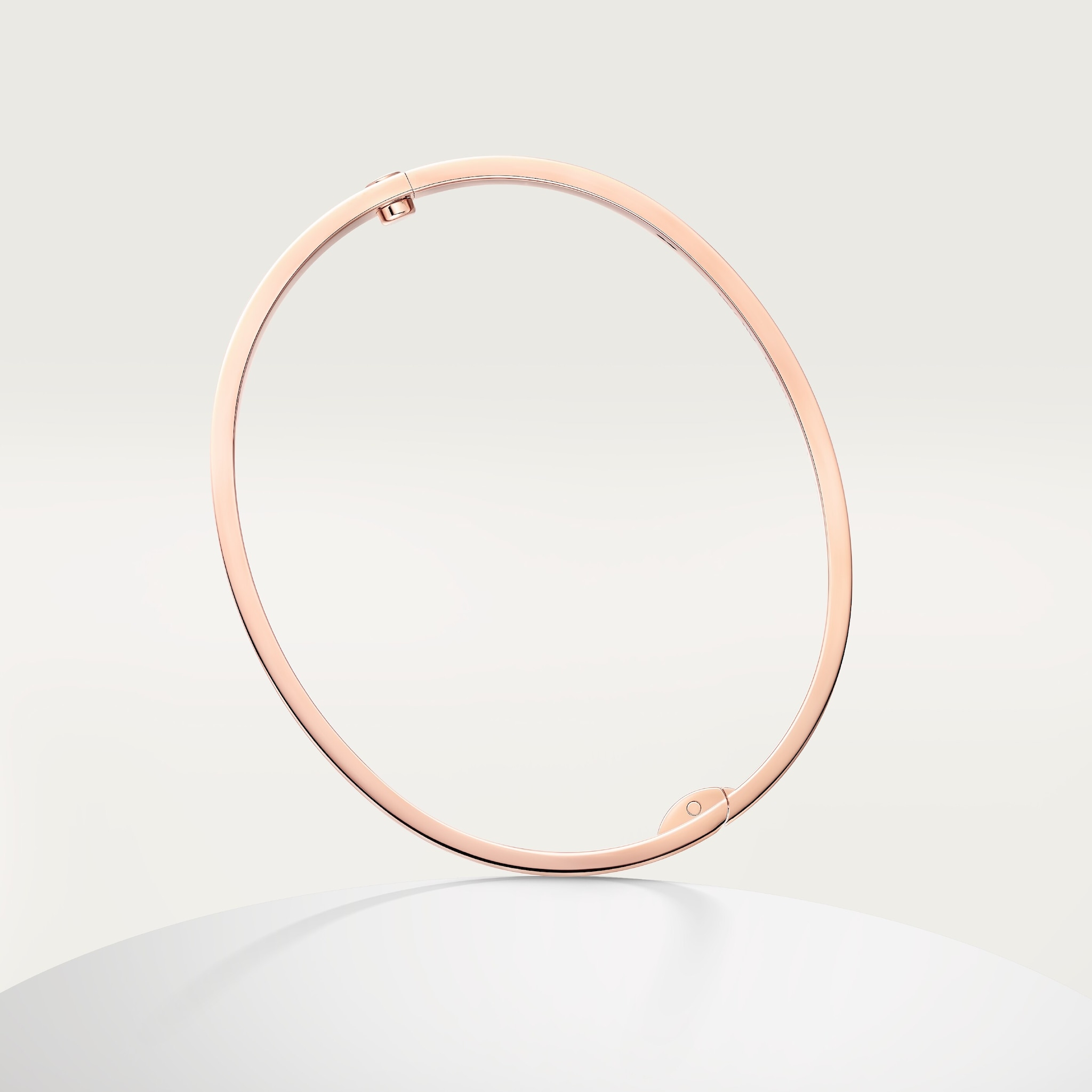 Love bracelet, classic model, 4 diamonds, one screw closureRose gold, diamonds