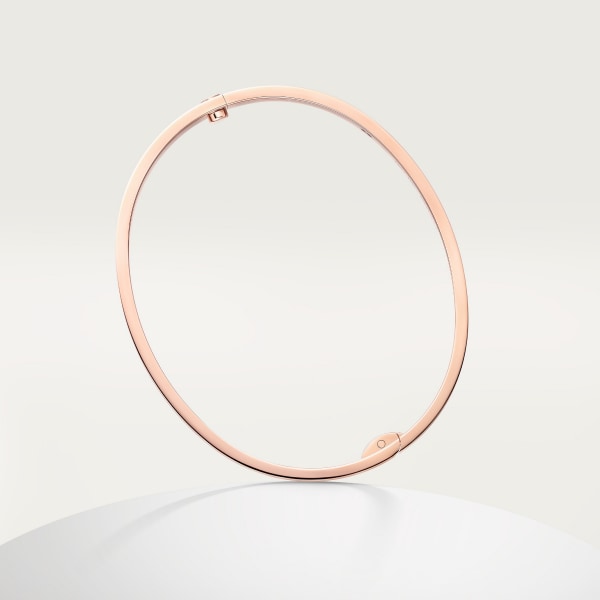 Love bracelet, classic model, 4 diamonds, one screw closure Rose gold, diamonds