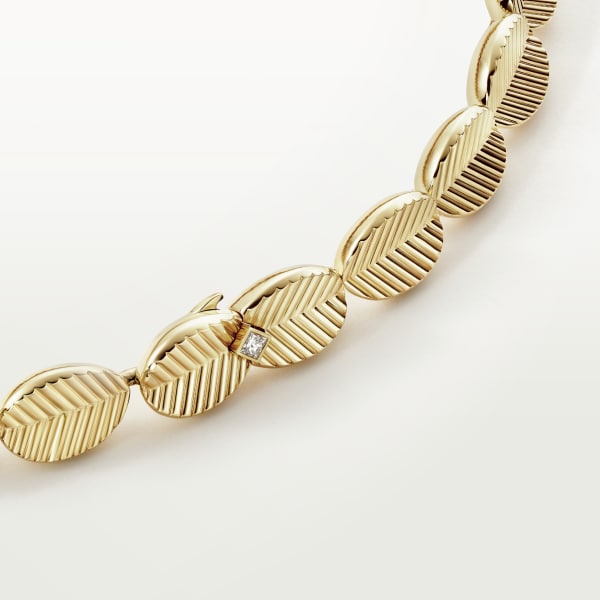 Grain de Café necklace Yellow gold, diamond